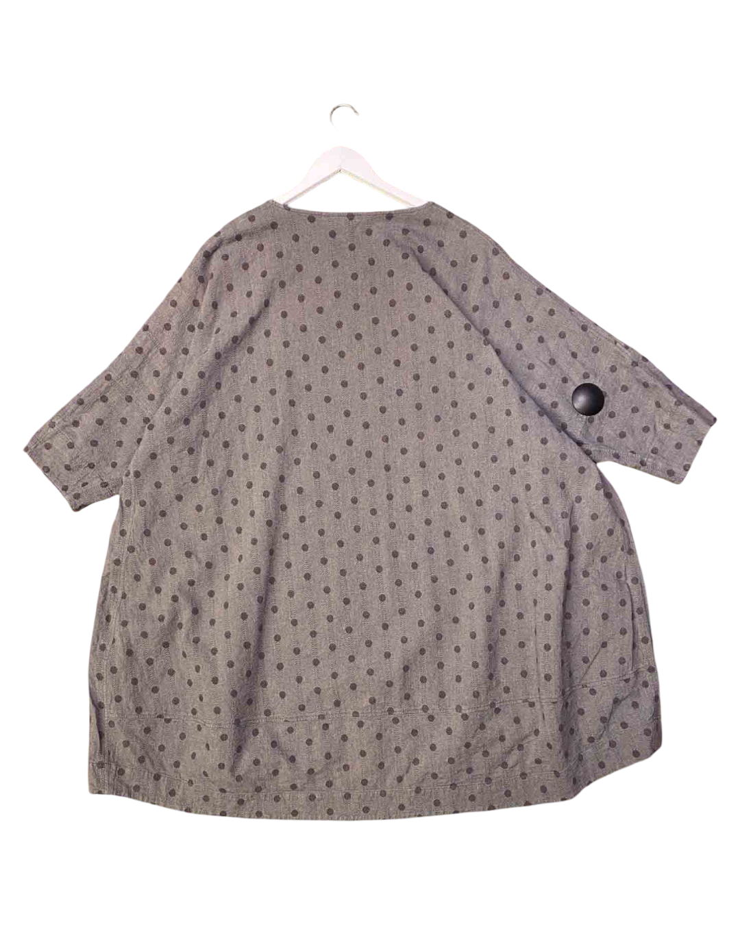 Size M |Moyuru Grey Polkadot Tunic Dress