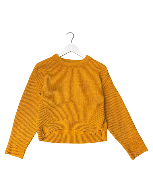 Size XS | Oroton Mustard Wool Cropped Jumper