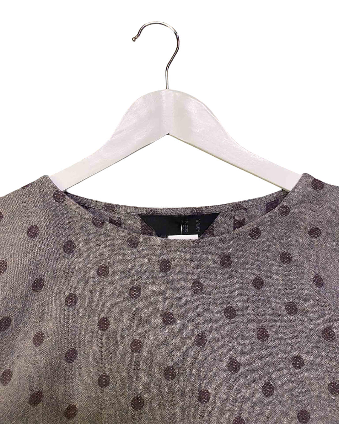 Size M |Moyuru Grey Polkadot Tunic Dress