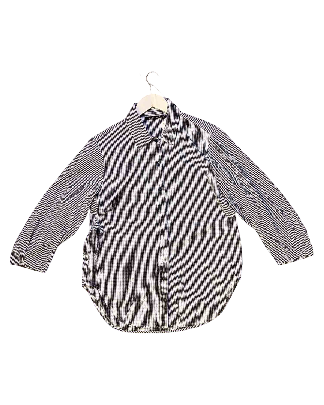 Size M | Alpha60 Navy and White Gingham Shirt