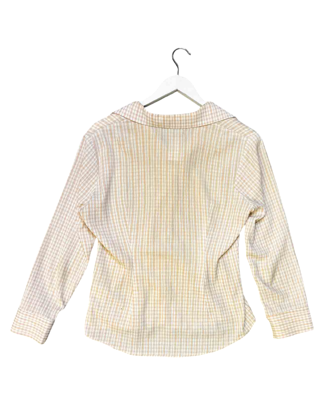 Size 8 (S) | Incu Collection Beige Gingham Shirt