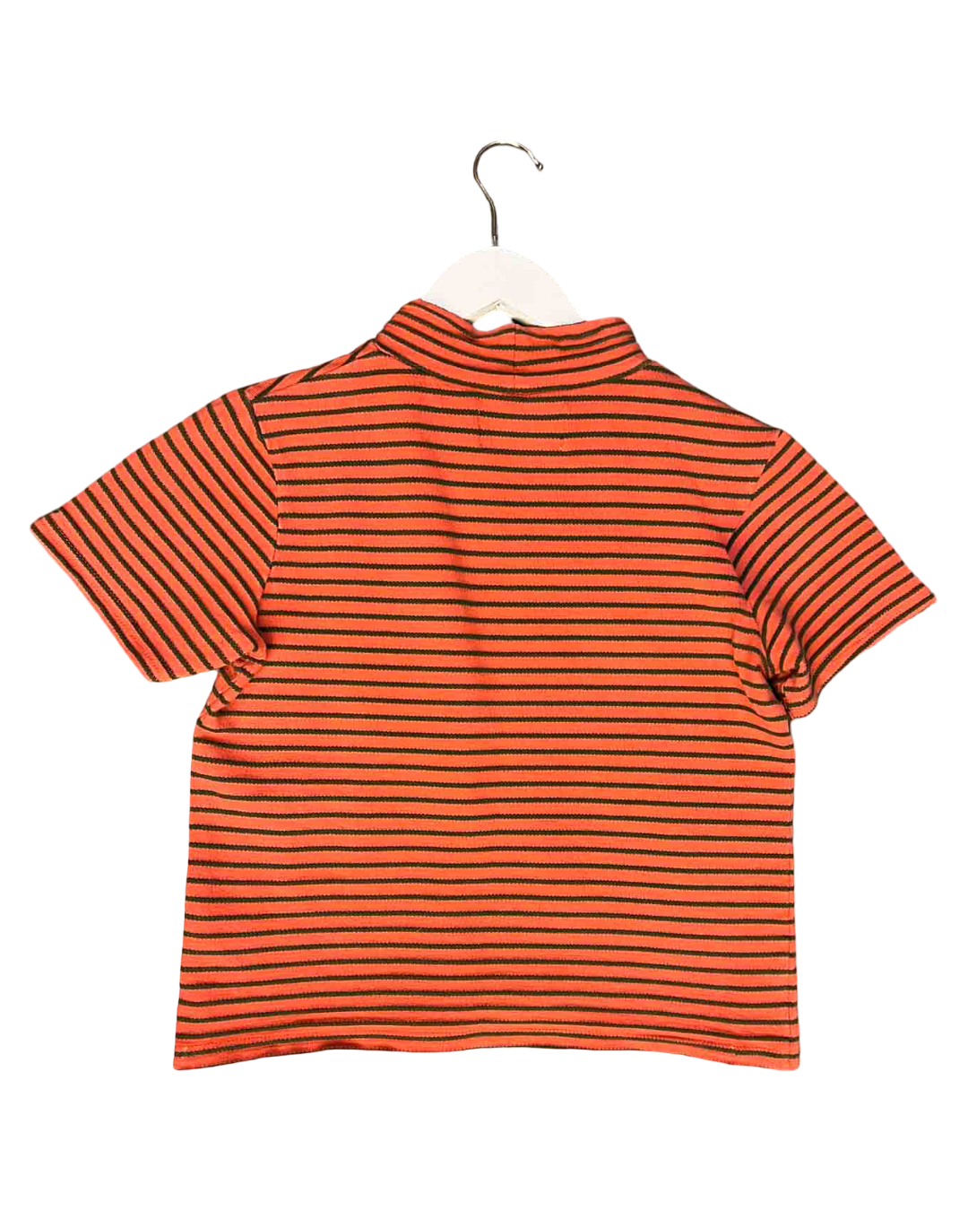 Size M | Kindling Orange/Green Striped Babytee Top