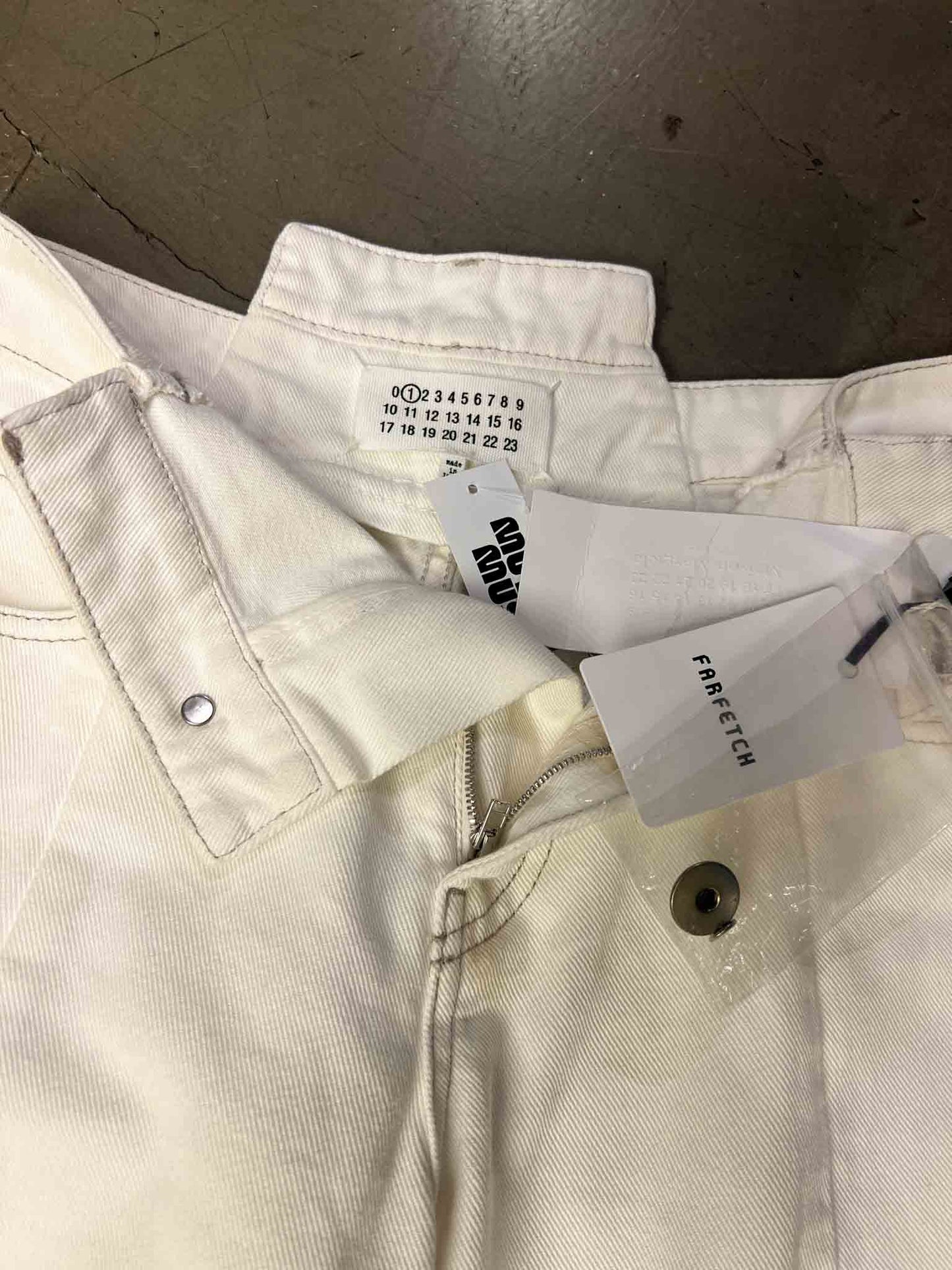 Size 38 (XS) | Maison Margiela White Decortique Jeans NWT