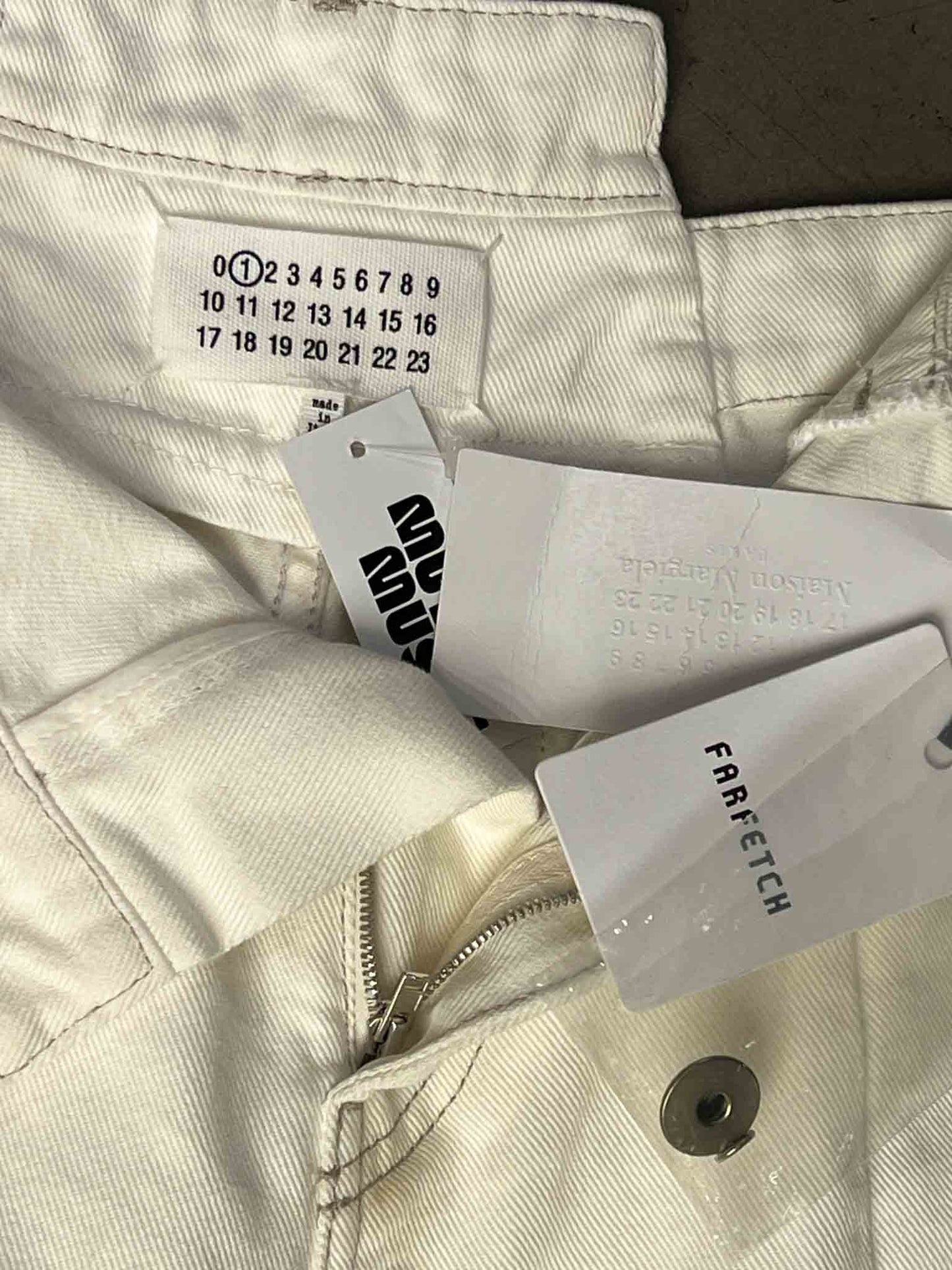 Size 38 (XS) | Maison Margiela White Decortique Jeans NWT