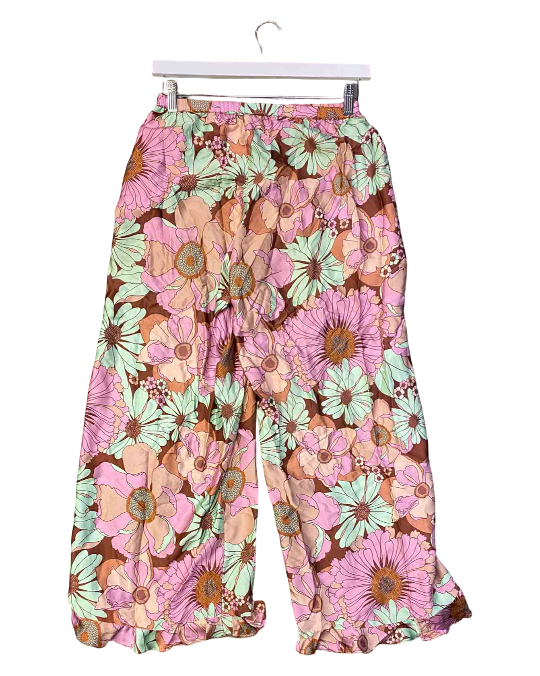 Size 8 | Arthur Pink Floral Silk Pants