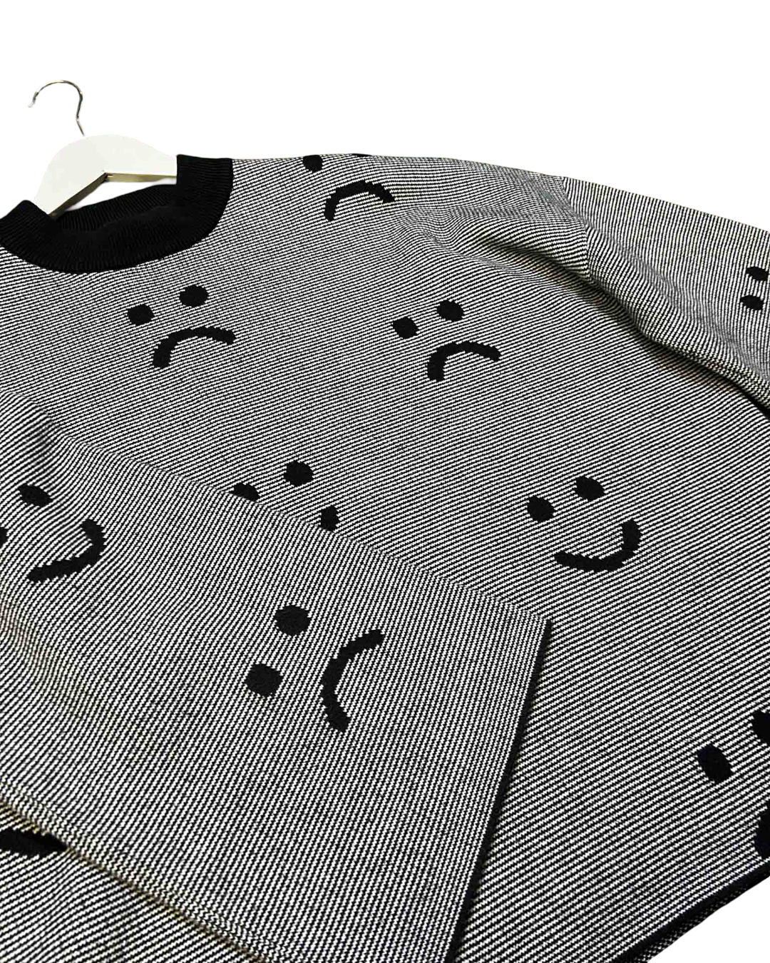Size XXL | Lazy Oaf Black/White Emoticon Jumper