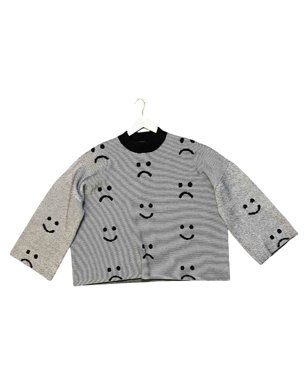 Size XXL | Lazy Oaf Black/White Emoticon Jumper