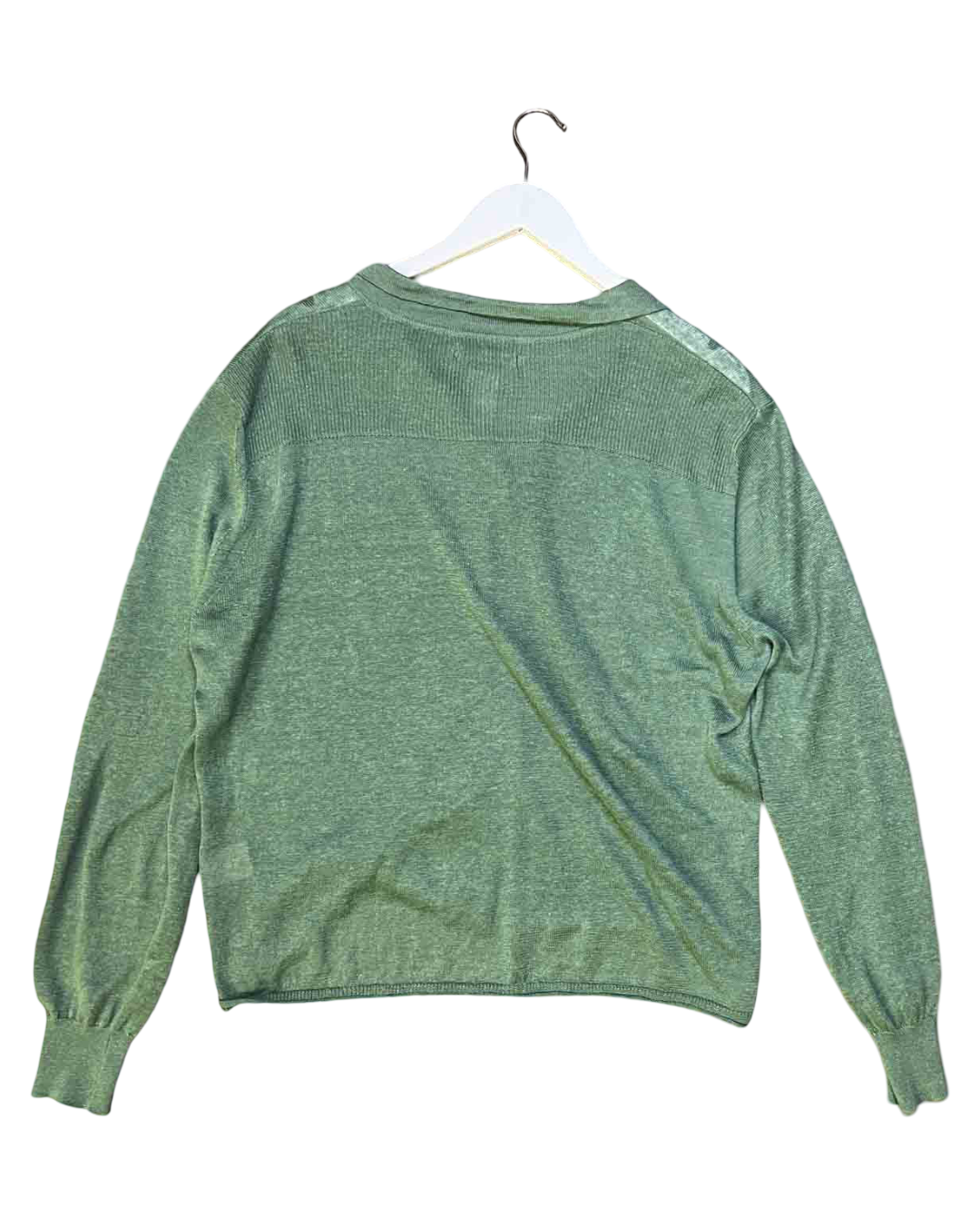 Size L | Ecology Green Linen Knit Cardigan