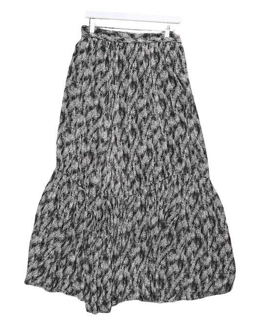 Size 4 (14) | Morrison Dotted Silk Tiered Maxi Skirt