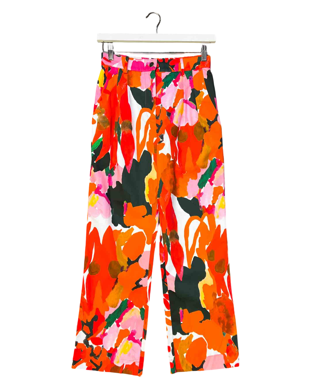 Size S | Variety Hour Painted Floral Cotton Pants
