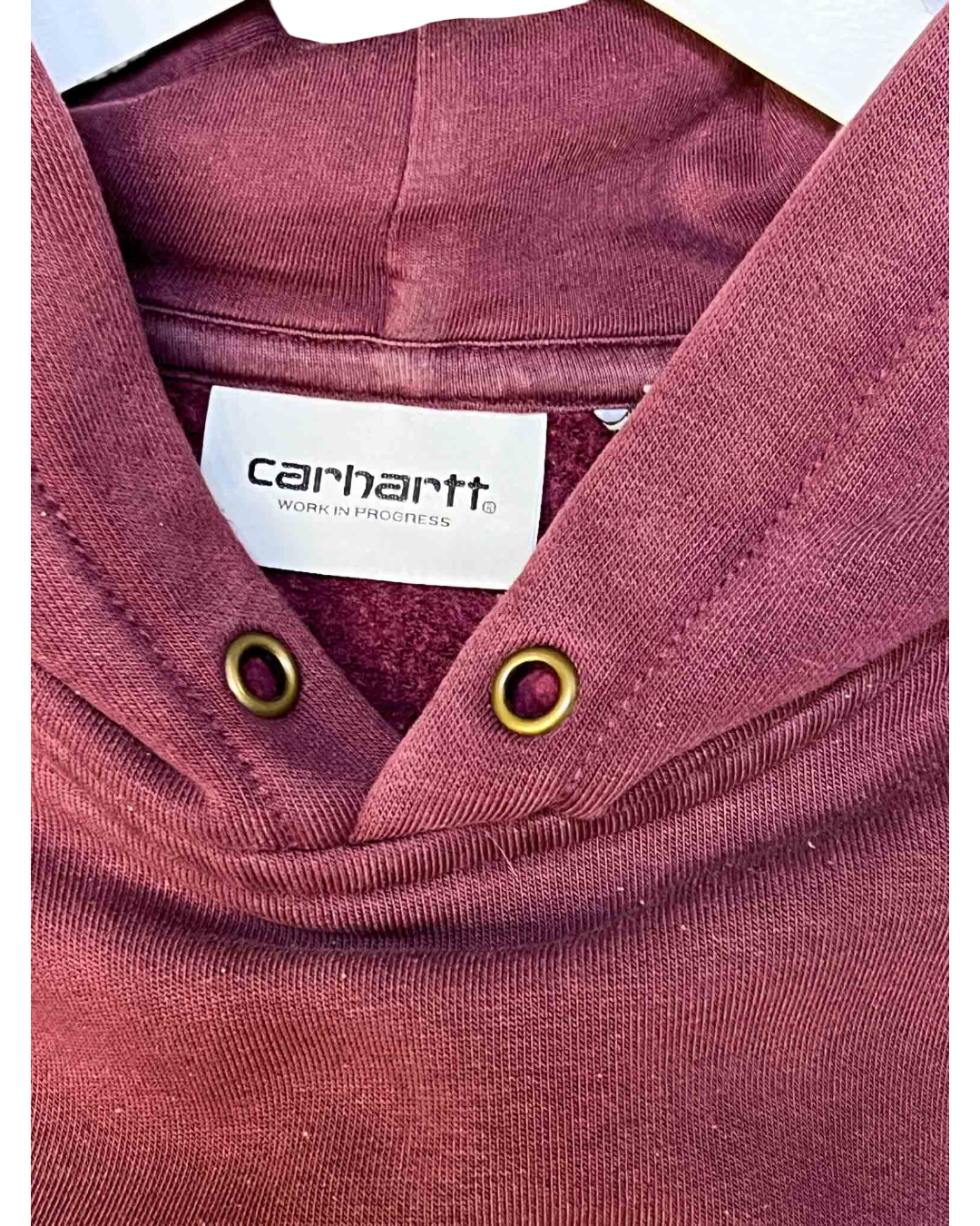 Size M | Carhartt Maroon Cotton Blend Hooded Jumper