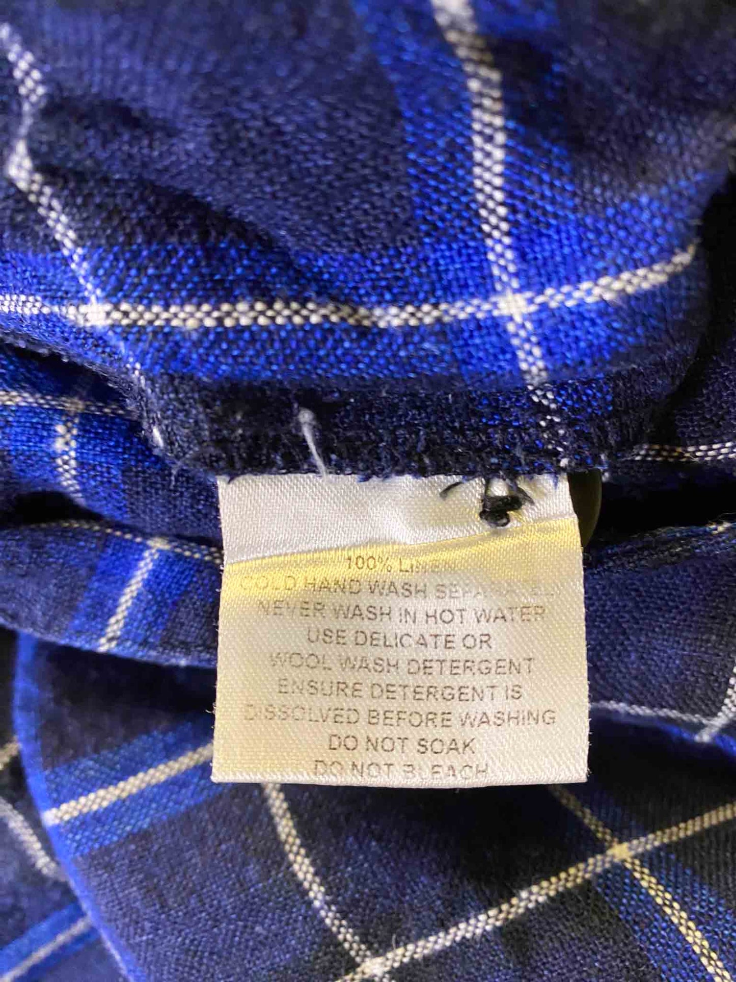 Size M | Alpha60 Blue Check Linen Pants
