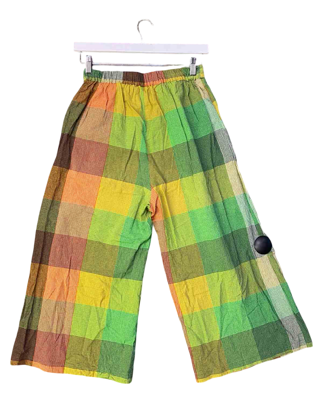 Size 8 | Kuwaii Green and Orange Check Culottes