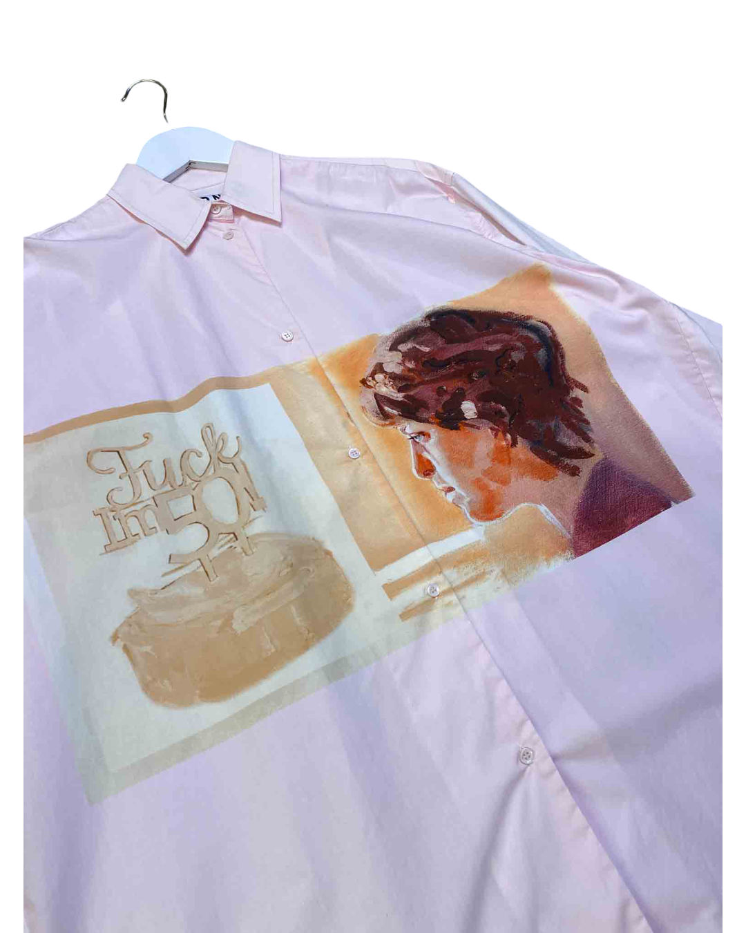Size M | Verner Pink Joint Venture Oversized Shirt