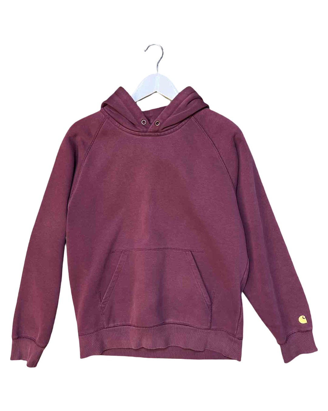 Size M | Carhartt Maroon Cotton Blend Hooded Jumper