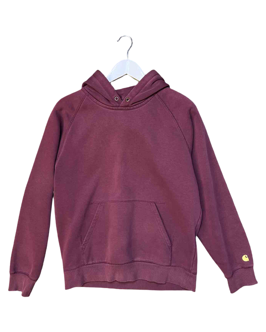 Size M | Carhartt Maroon Cotton Blend Hooded Jumper
