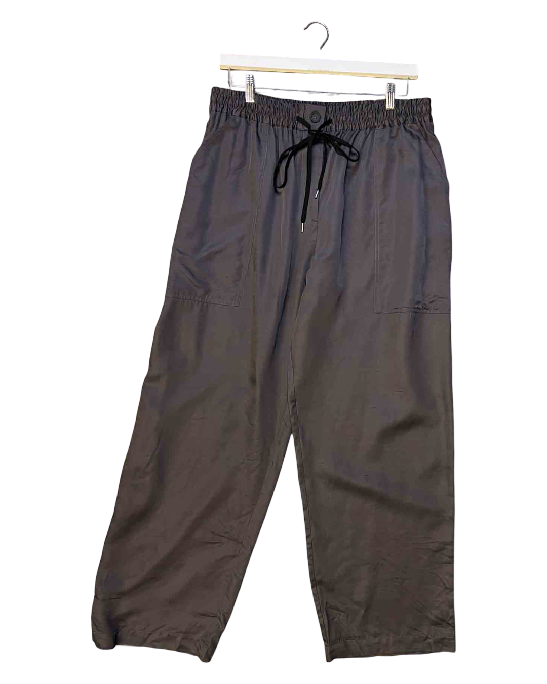 Size 12 (L) | Studio Nicholson Slate Neppy Satin Pants NWT