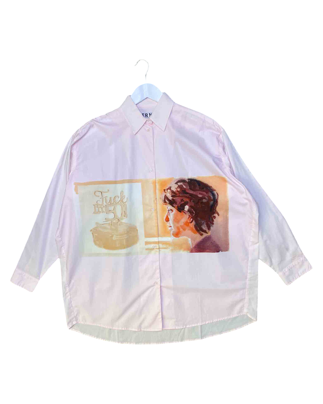 Size M | Verner Pink Joint Venture Oversized Shirt