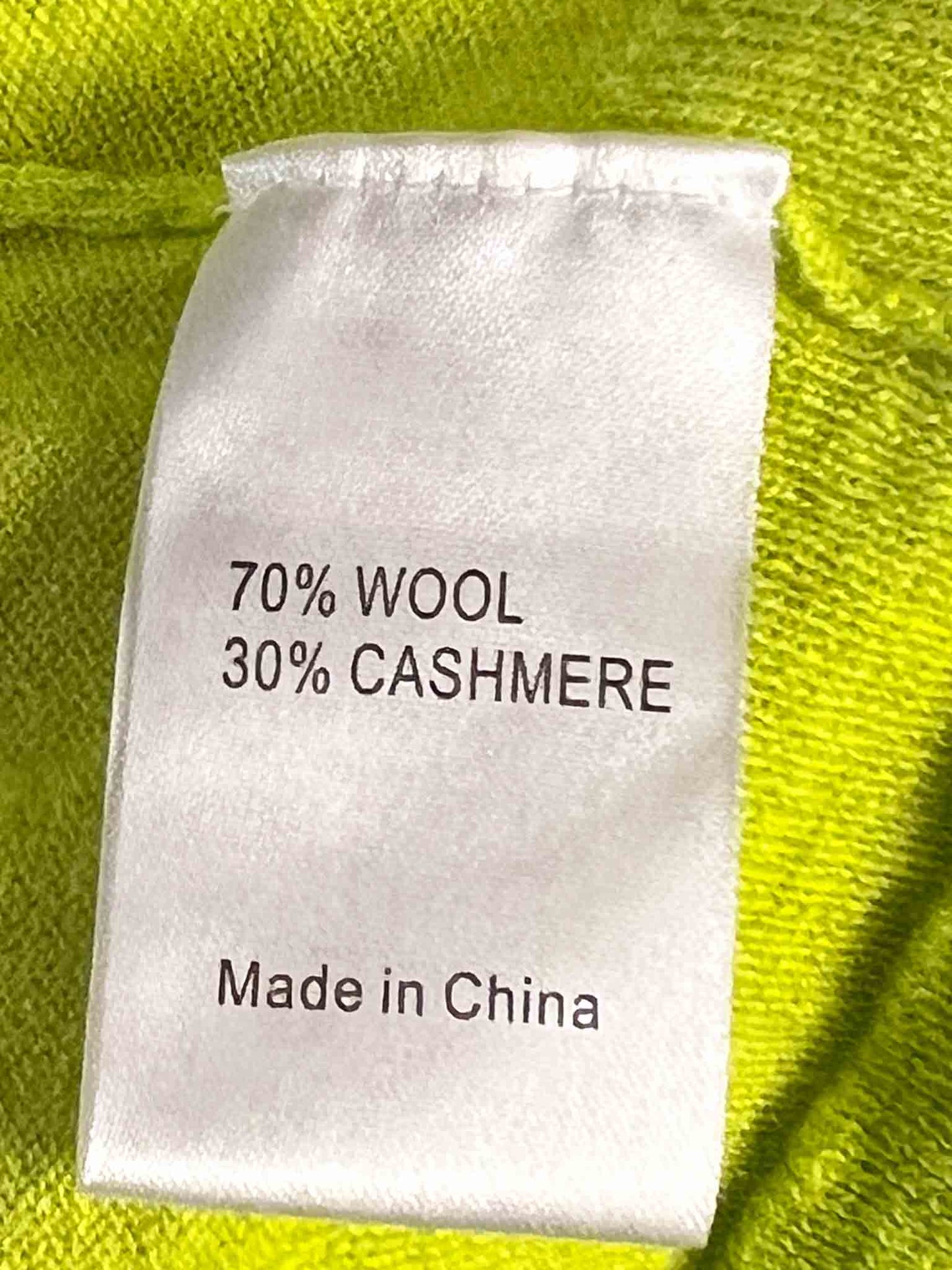 Size S | Anna Thomas Lime Green Wool/Cashmere Jumper