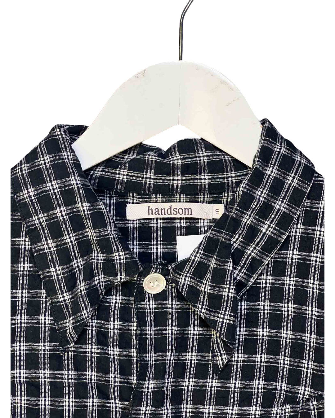Size 10 (M) | Handsom Seersucker Cotton Check Shirt