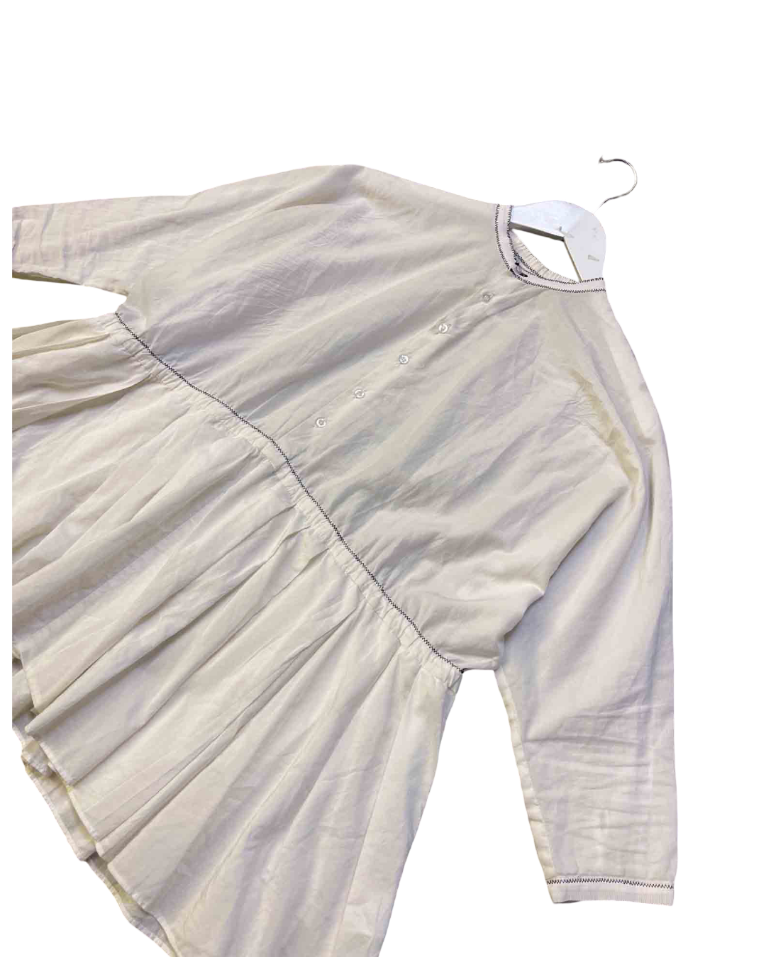 Size 8 | M.A Dainty White Gathered Top