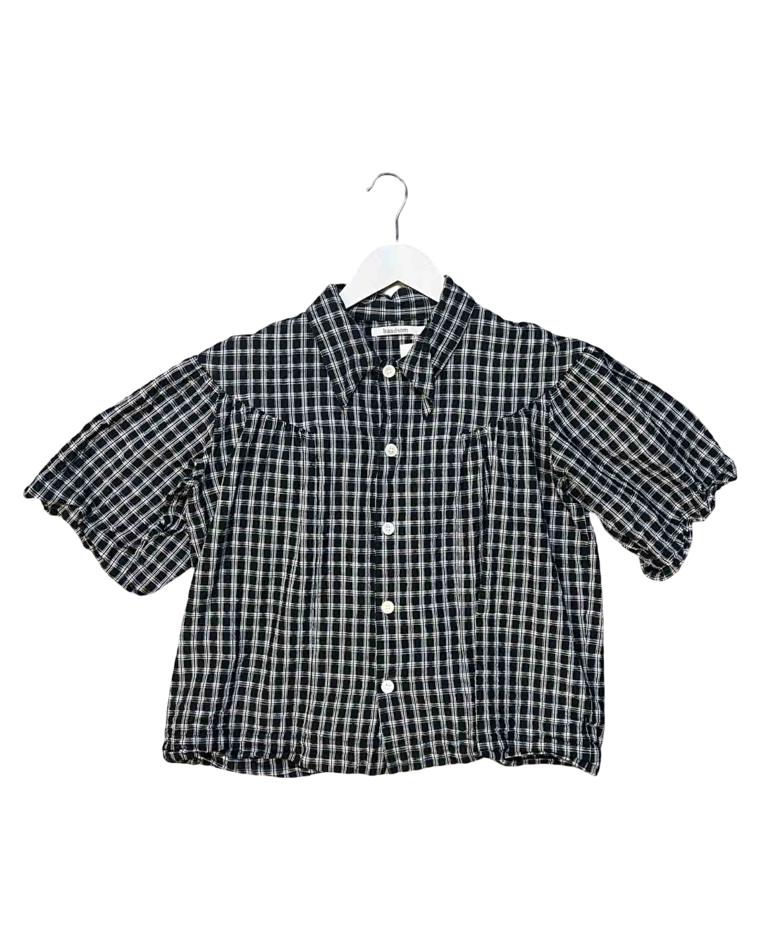 Size 10 (M) | Handsom Seersucker Cotton Check Shirt
