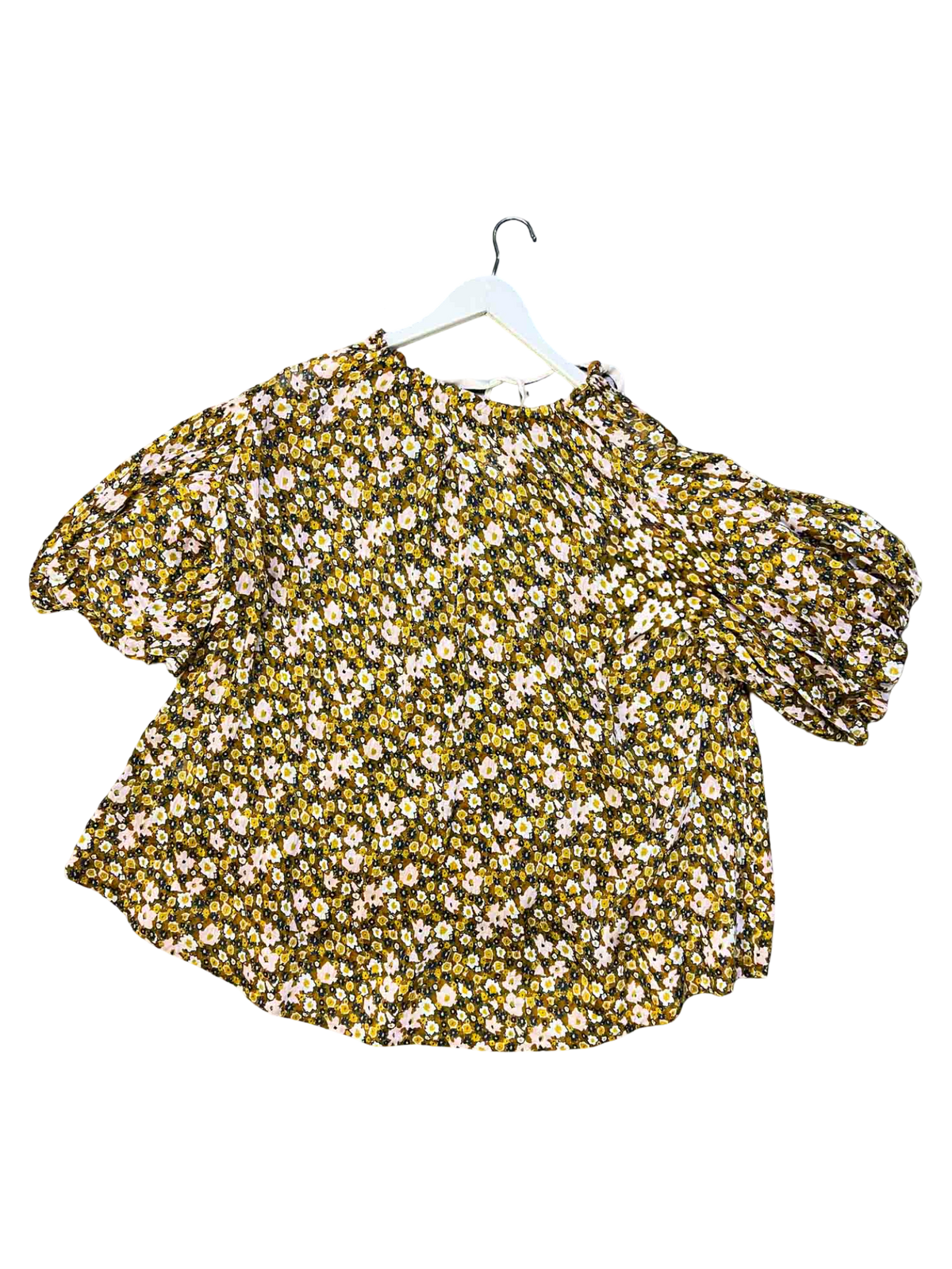 Size S | Lee Matthews Floral Linen and Silk Blend Top
