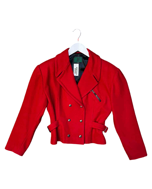 Size 42 (M) | Jean Paul Gaultier Junior Red Wool Jacket
