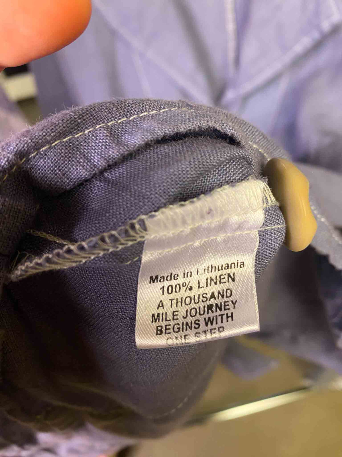 Size M | Flax Dusty Blue Linen Blazer Jacket