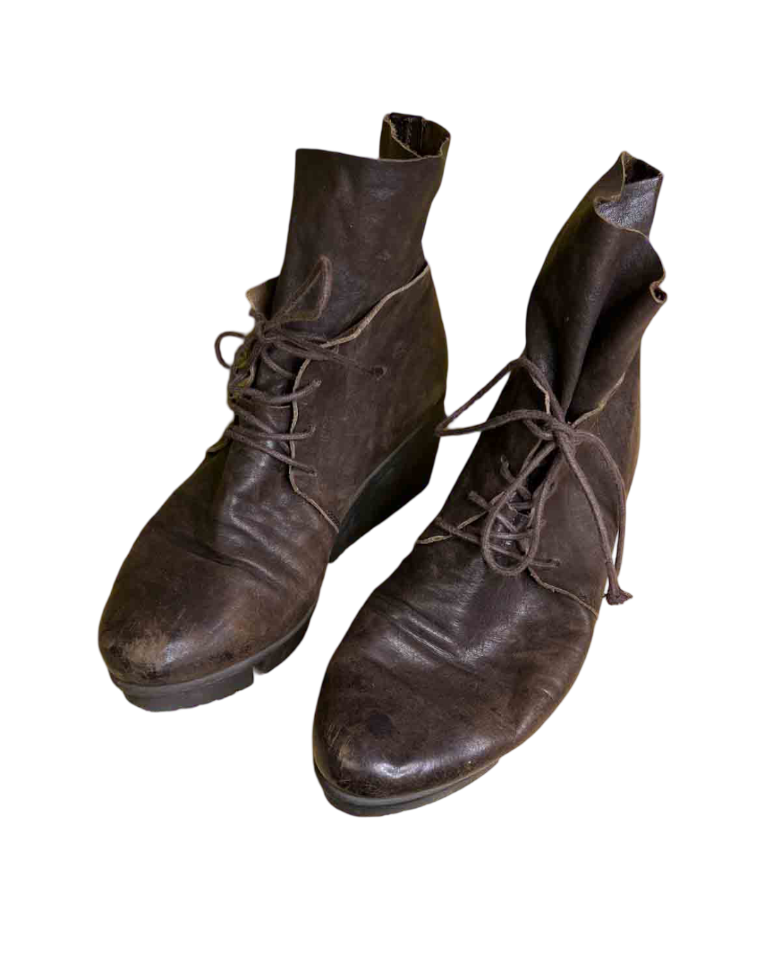 Size 39 | Trippen Brown Leather Wedge Boots