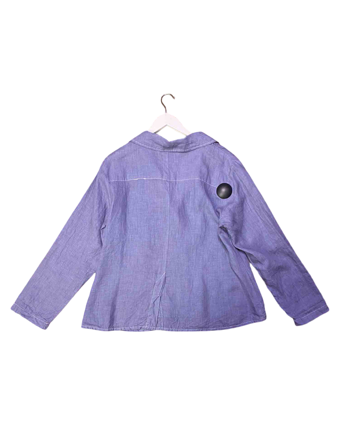 Size M | Flax Dusty Blue Linen Blazer Jacket