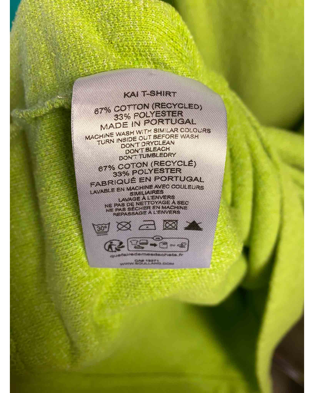 Size S/M | Soulland Green Terry Toweling T-Shirt