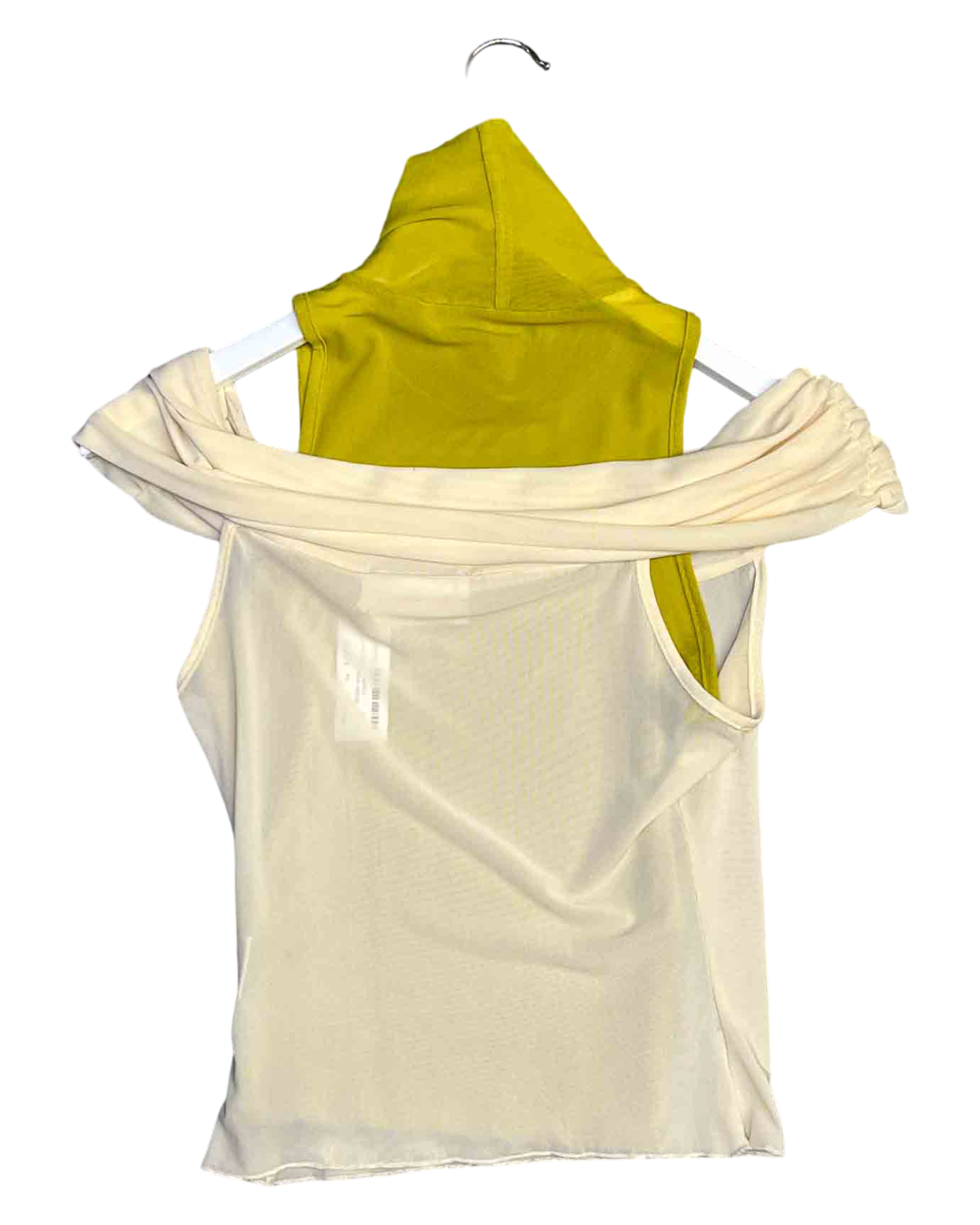 Size XS | Muse the Label Chartreuse/Snow Cut-Out Top