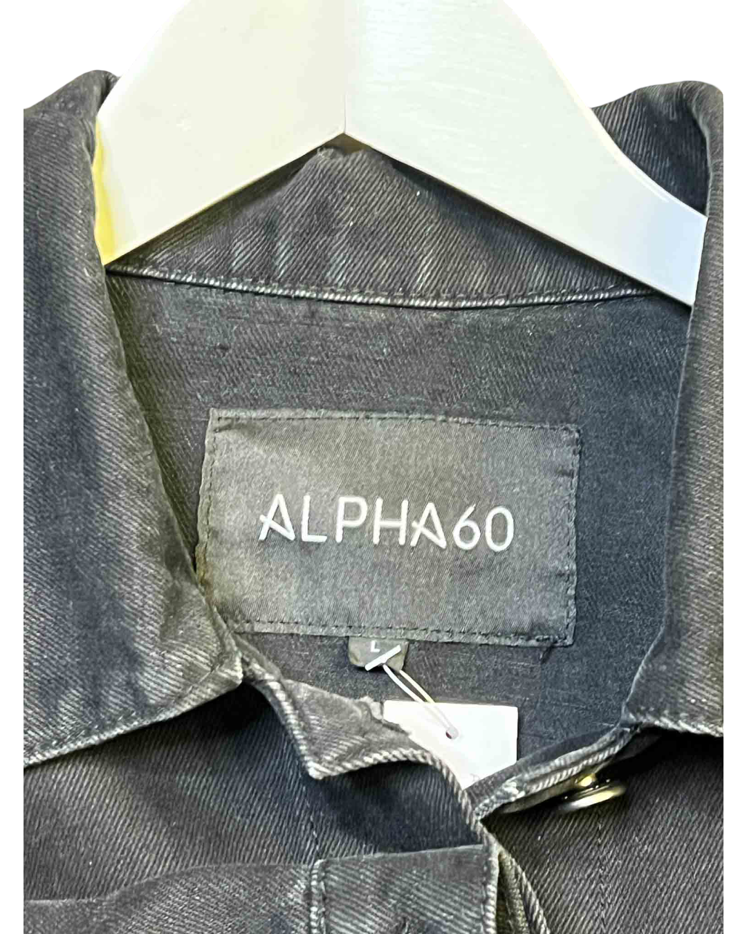 Size L | Alpha60 Boxy Black Denim Jacket