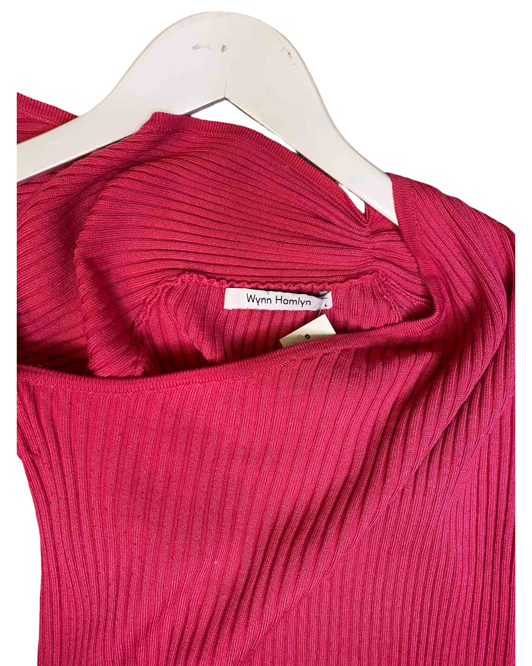 Size L | Wynn Hamlyn Pink Keyhole Knit Long Sleeve Top