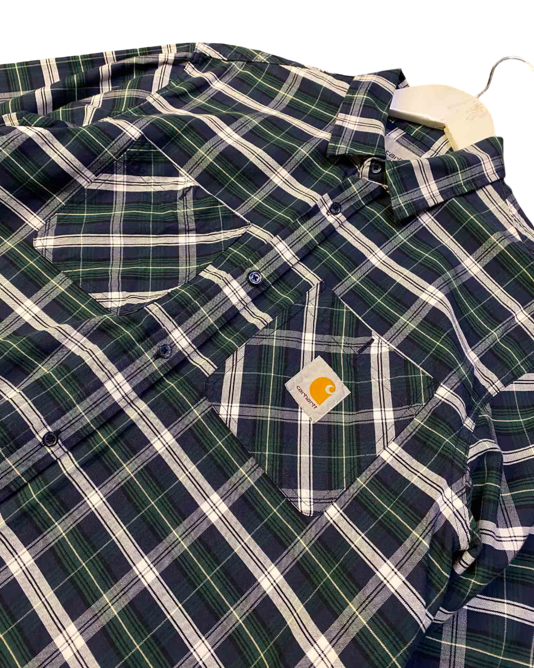 Size L | Carhartt Blue and Green Dormer Check Shirt