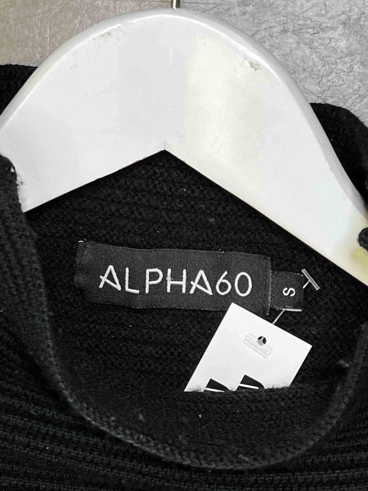 Size S | Alpha60 Black Wool Blend Ribbed Jumper