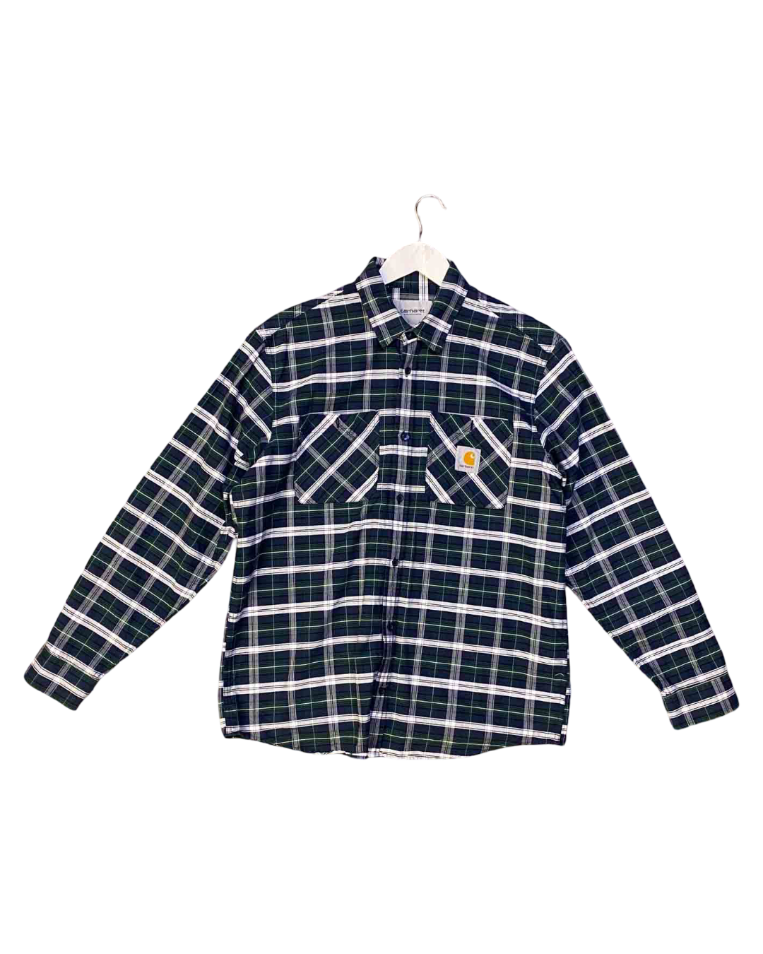 Size L | Carhartt Blue and Green Dormer Check Shirt