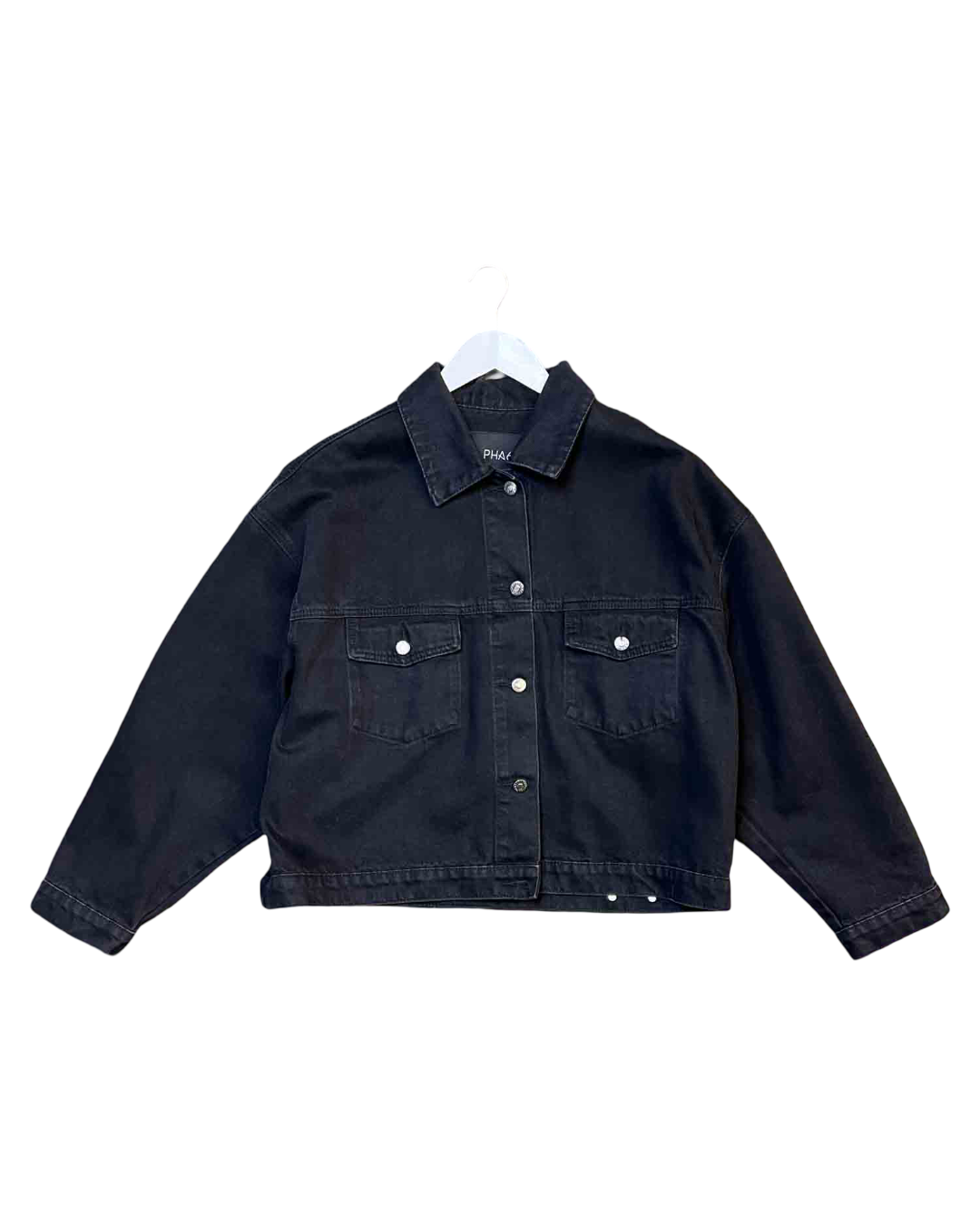 Size L | Alpha60 Boxy Black Denim Jacket