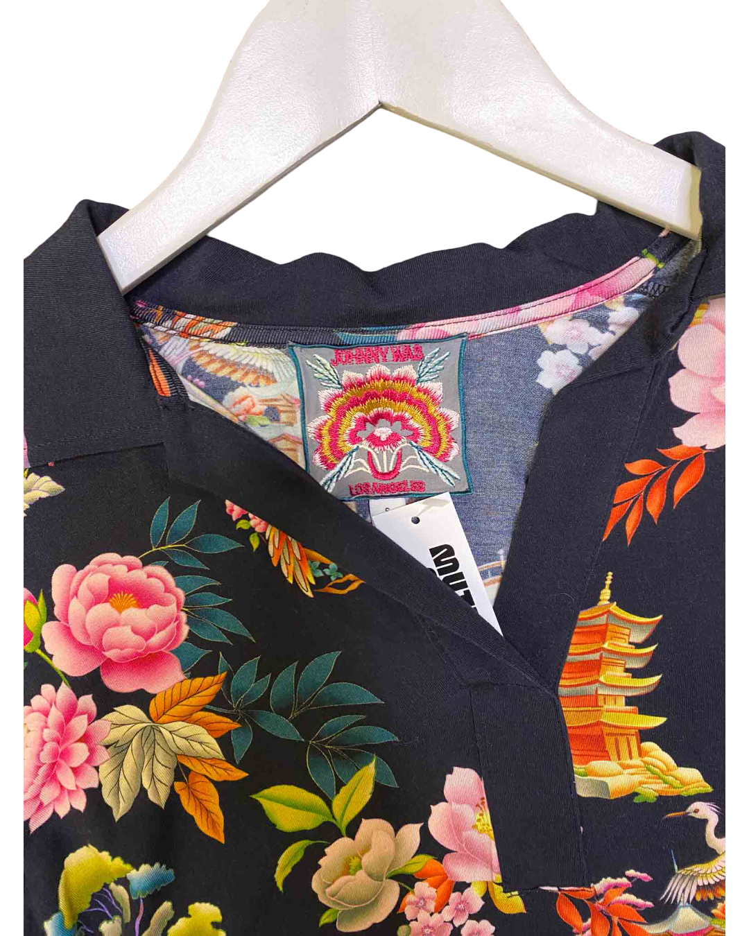 Size S | Johnny Was Floral Janie Henley Top
