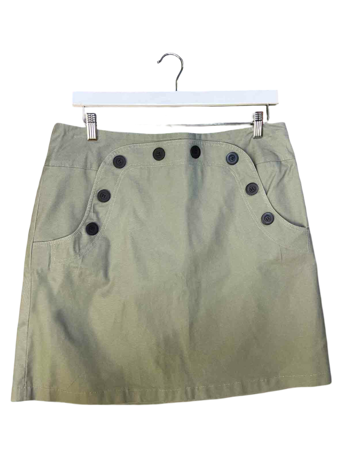 Size 14 (XL) | Queen Khaki Cotton Mini Skirt