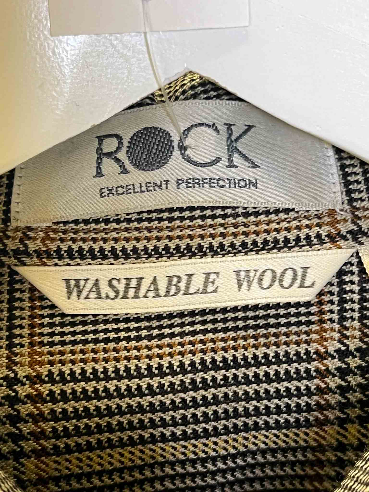 Size M | Rock Brown Houndstooth Wool Shirt