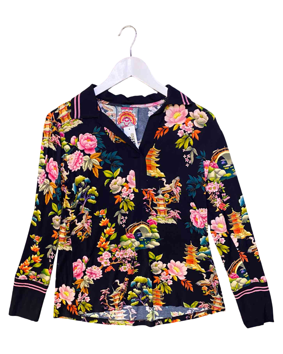 Size S | Johnny Was Floral Janie Henley Top