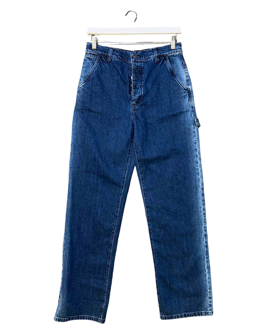 Size 27 | Bassike Midwash Organic Cotton Carpenter Jeans