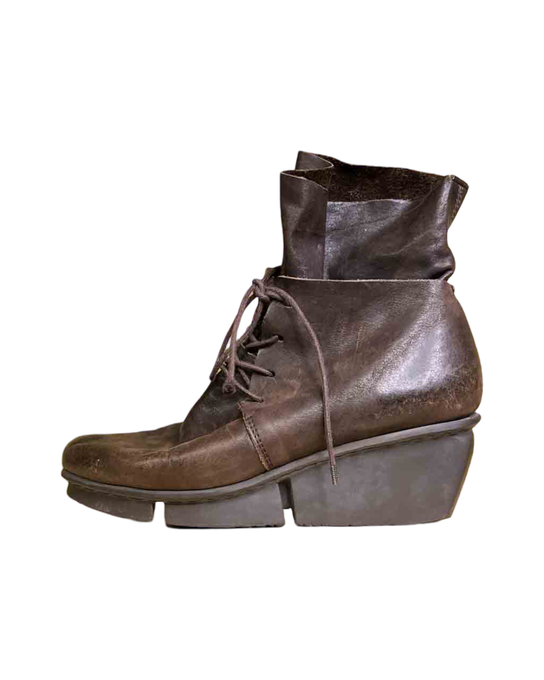 Size 39 | Trippen Brown Leather Wedge Boots