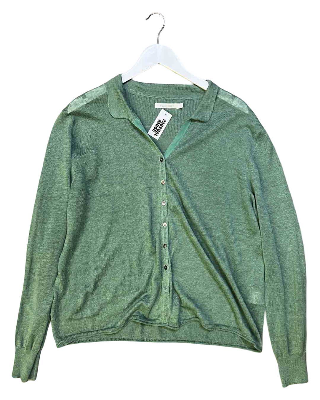 Size L | Ecology Green Linen Knit Cardigan