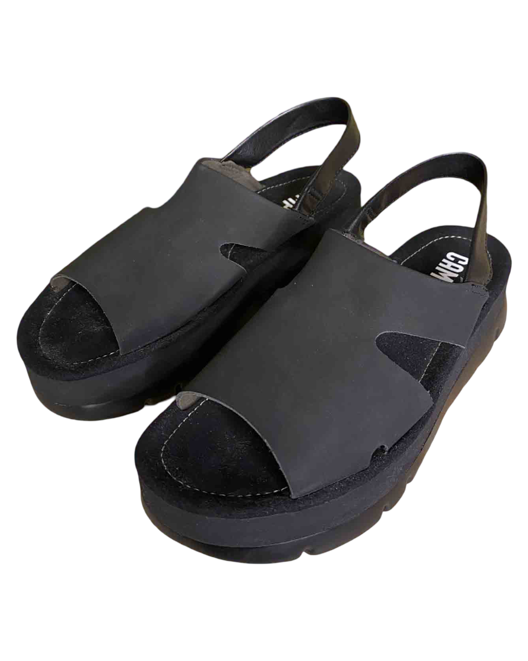 Size 37 | Camper Black Oruga Up Platform Sandals