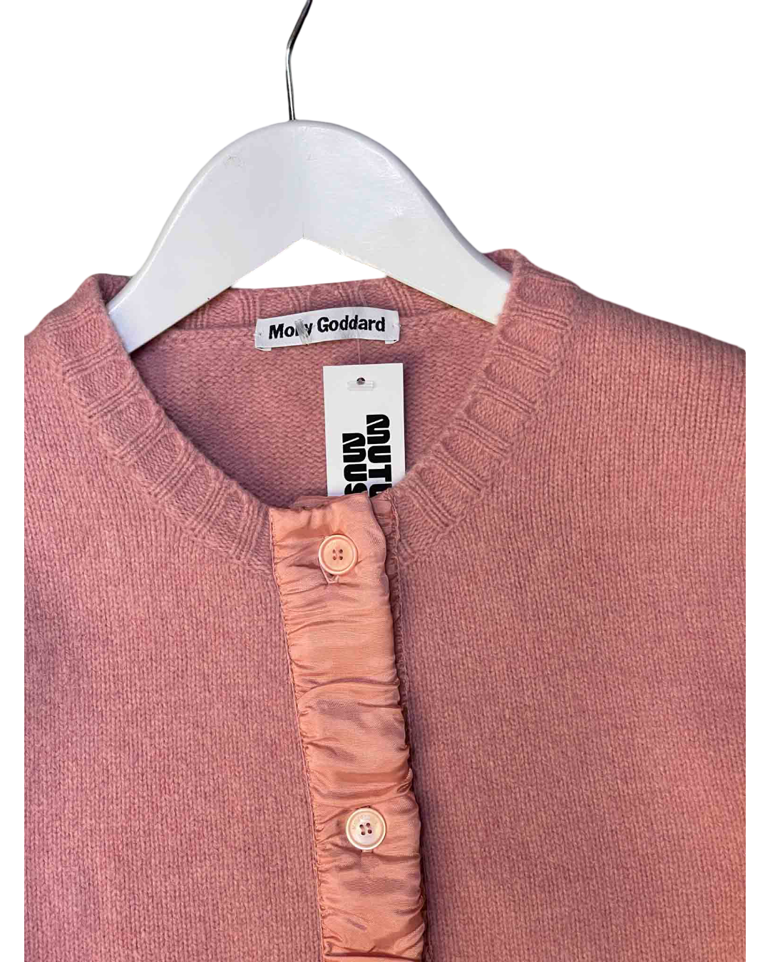 Size M |  Molly Goddard Pink Lambswool Cardigan