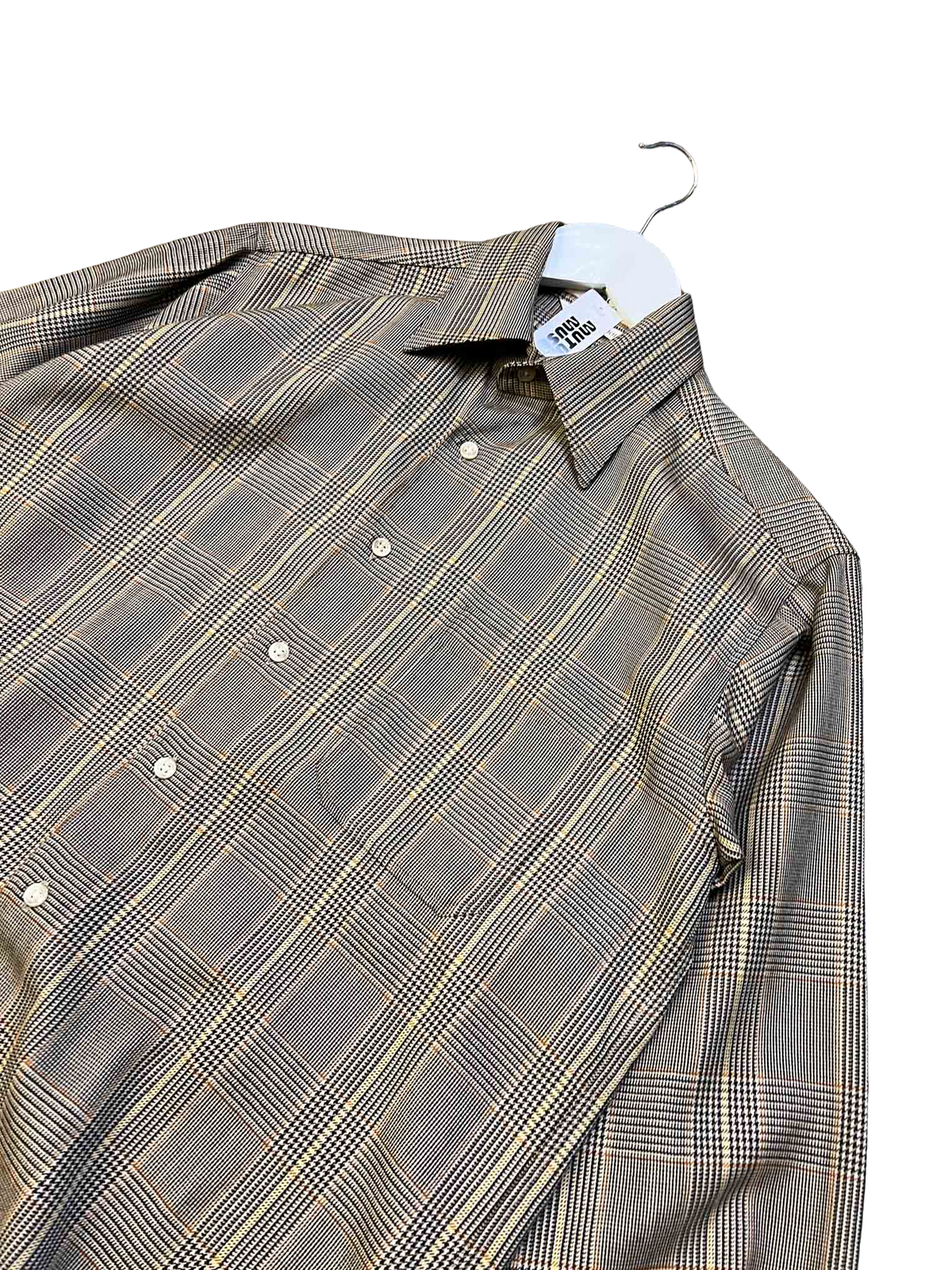 Size M | Rock Brown Houndstooth Wool Shirt