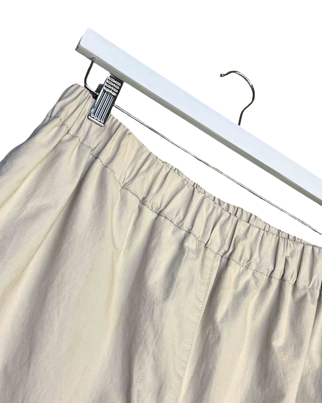 Size 12 (L) | Henne Beige Cotton Wide Leg Pants